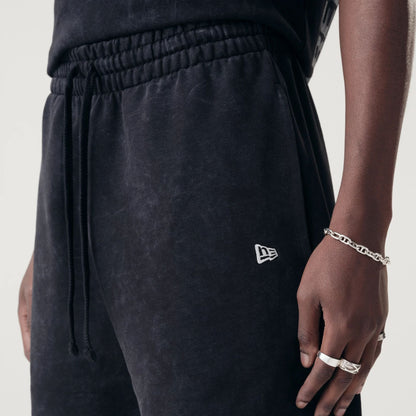 The Male model is wearing McLaren Racing Washed Pack Black Oversized Shorts 5