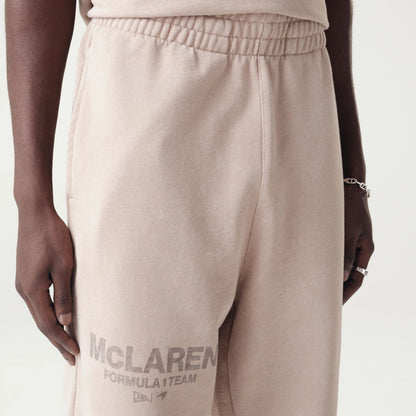 The Male model is wearing McLaren Racing Washed Pack Beige Straight Leg Joggers 6