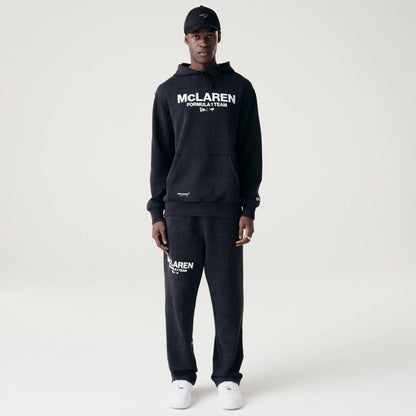 The Male model is wearing McLaren Racing Washed Pack Black Oversized Hoodie 8