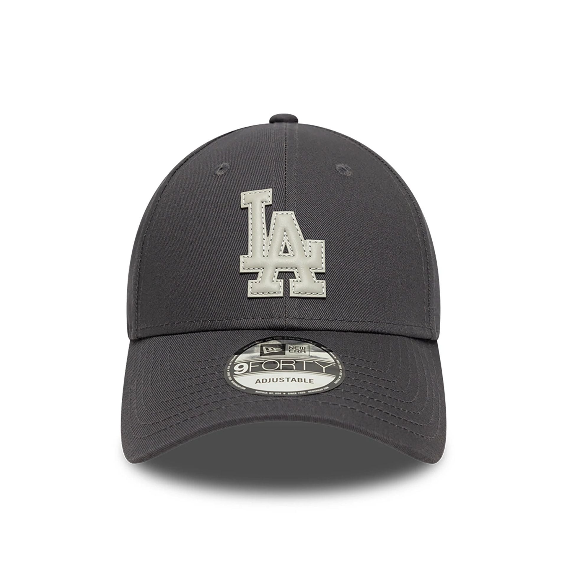 This is a LA Dodgers Applique Logo Dark Grey 9FORTY Adjustable Cap 2