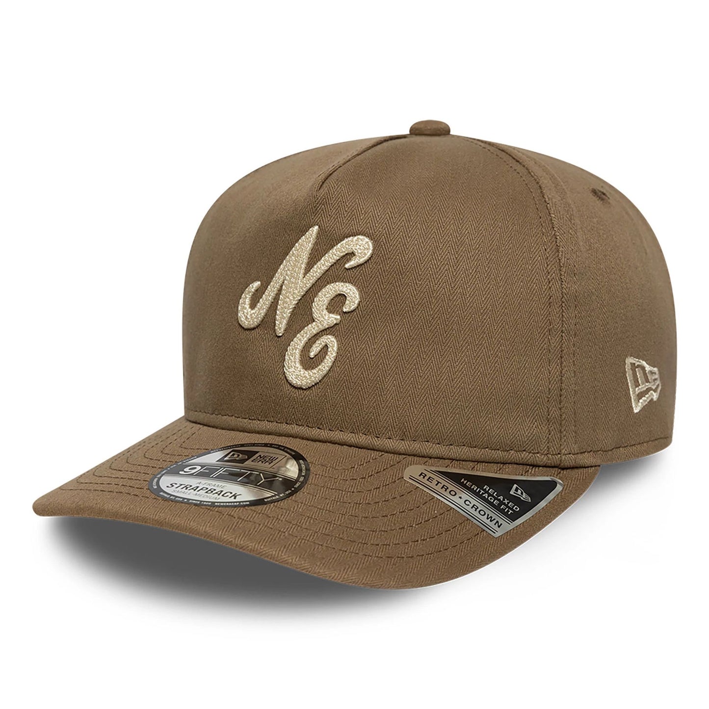 This is a New Era Tonal Cotton Pastel Brown 9FIFTY A-Frame Adjustable Cap 3