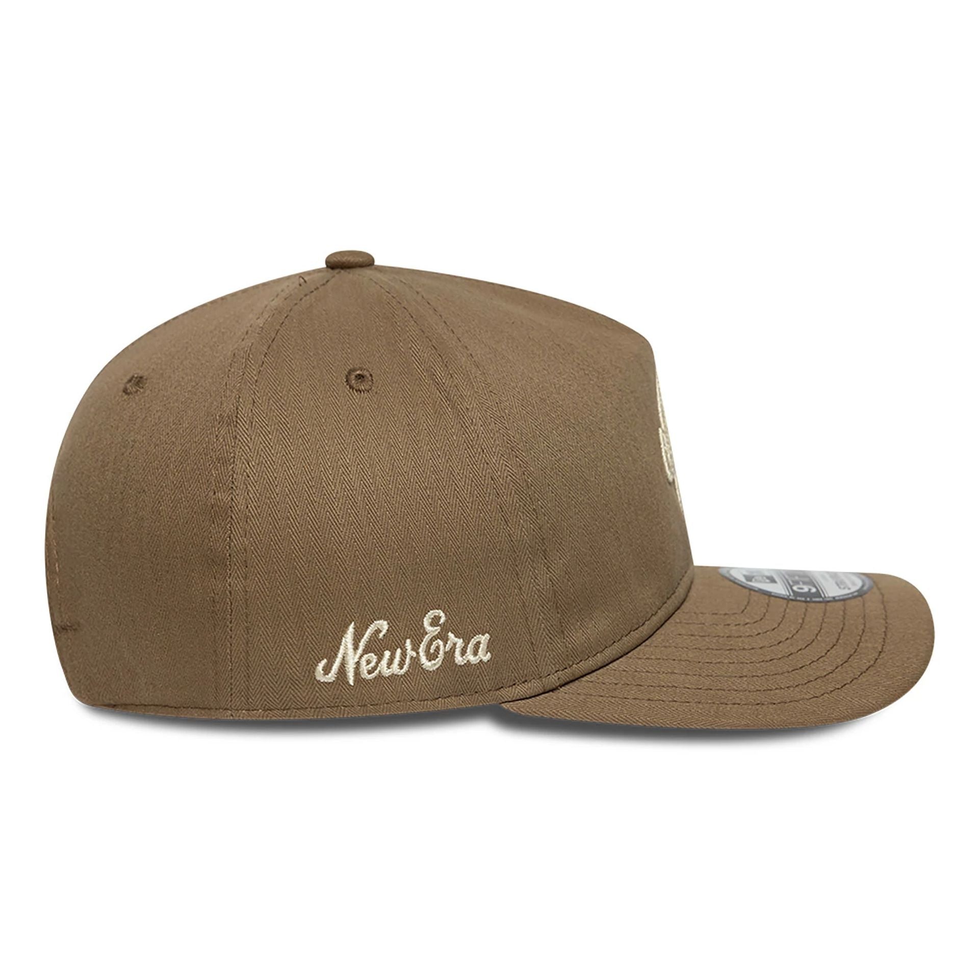 This is a New Era Tonal Cotton Pastel Brown 9FIFTY A-Frame Adjustable Cap 6