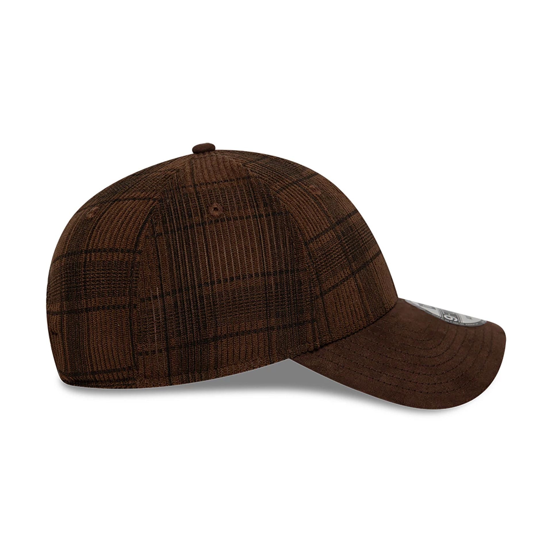 This is a New Era Cord Plaid Dark Brown 9FORTY Adjustable Cap 6