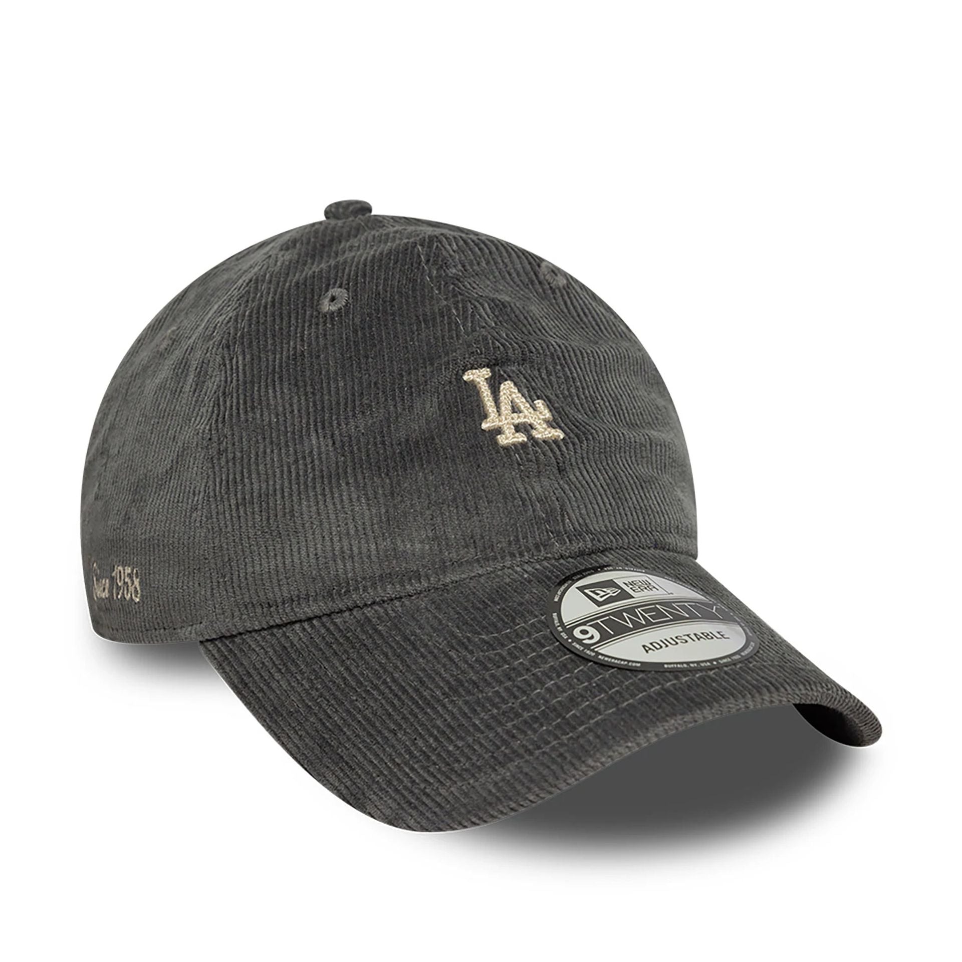 This is a LA Dodgers Cord Dark Grey 9TWENTY Adjustable Cap 1