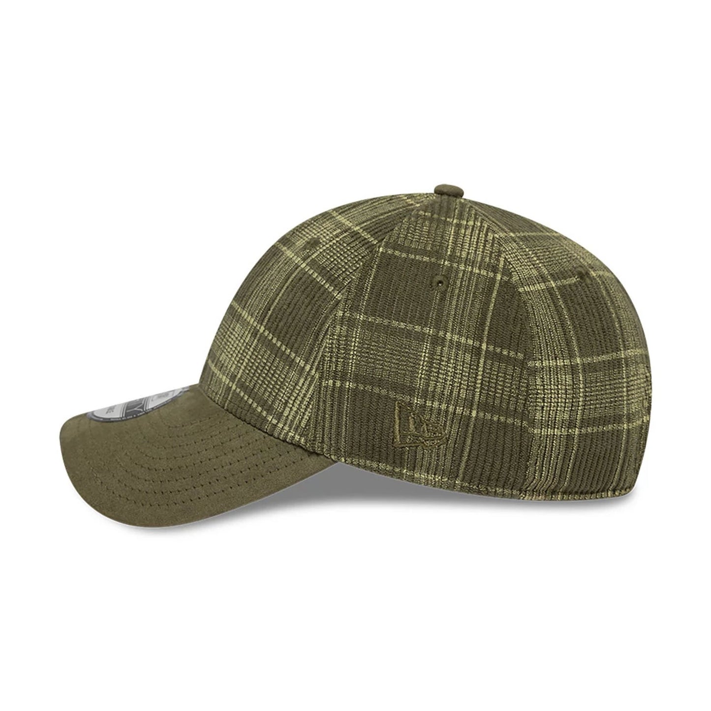 This is a New Era Cord Plaid Dark Green 9FORTY Adjustable Cap 7