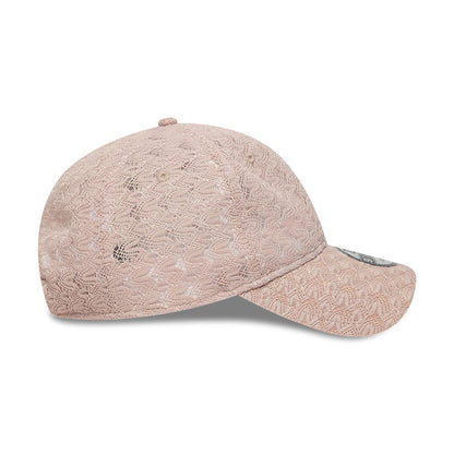 This is a New Era Lace Pastel Pink 9TWENTY Adjustable Cap 6