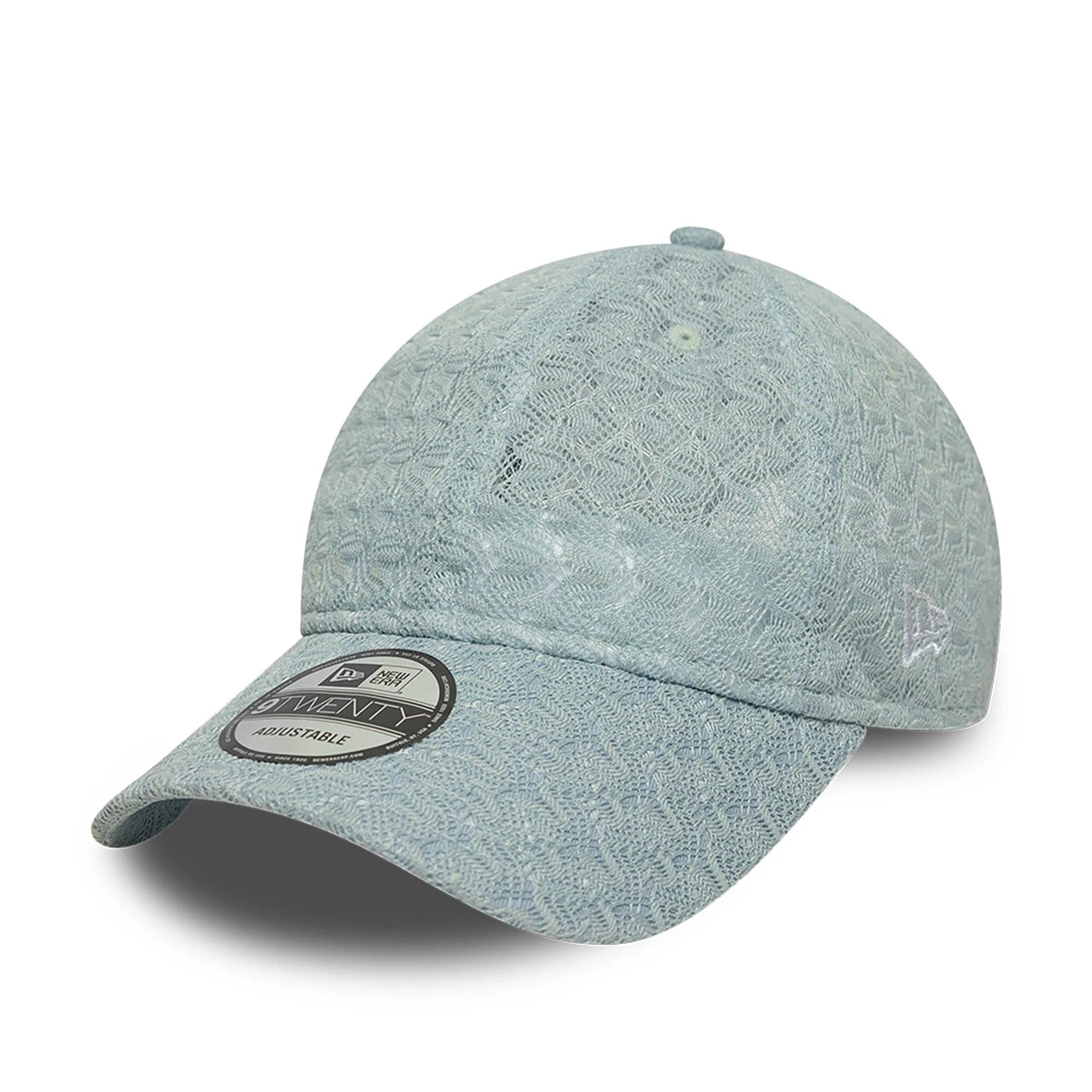 This is a New Era Lace Pastel Blue 9TWENTY Adjustable Cap 1