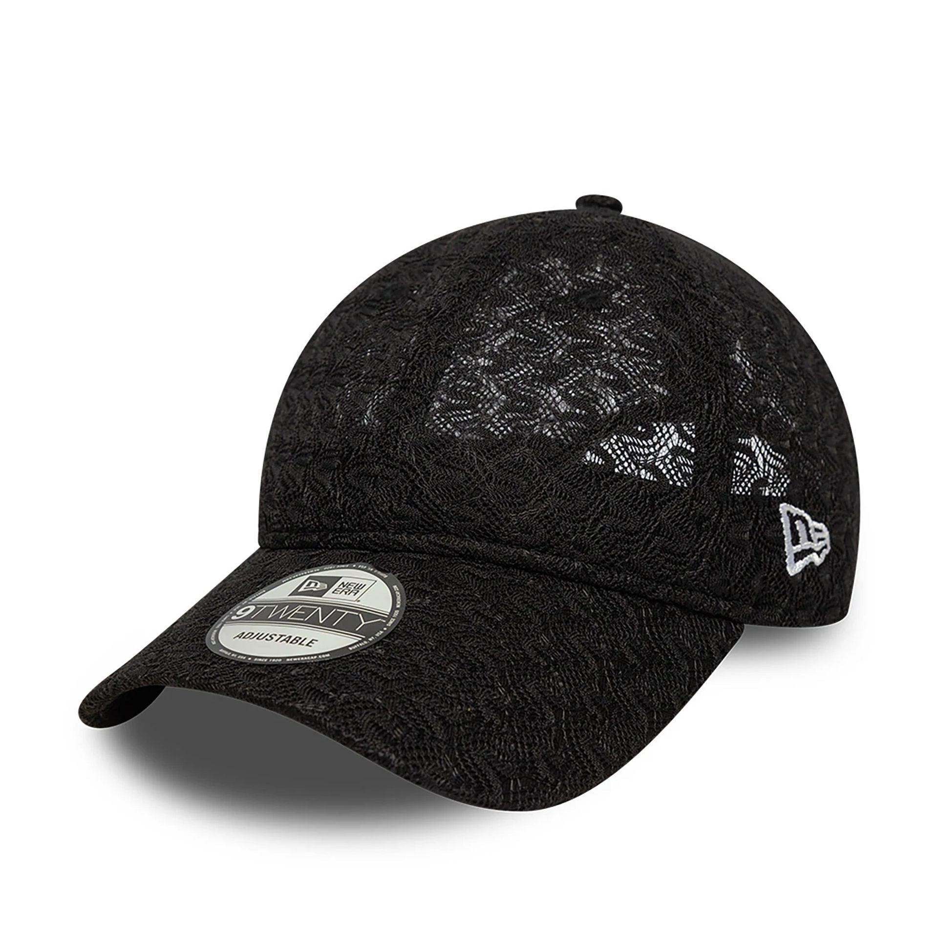 This is a New Era Lace Black 9TWENTY Adjustable Cap 1