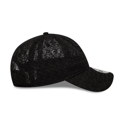 This is a New Era Lace Black 9TWENTY Adjustable Cap 6