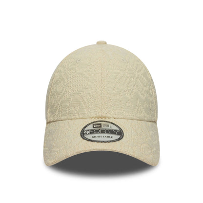 This is a New Era Neutral Lace Light Beige 9FORTY Adjustable Cap 2