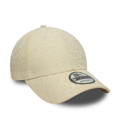 This is a New Era Neutral Lace Light Beige 9FORTY Adjustable Cap 3