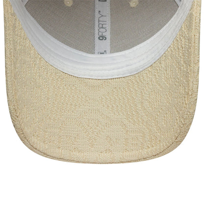 This is a New Era Neutral Lace Light Beige 9FORTY Adjustable Cap 5