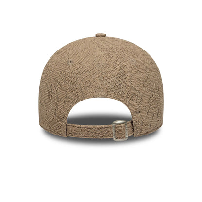 This is a New Era Neutral Lace Dark Beige 9FORTY Adjustable Cap 4