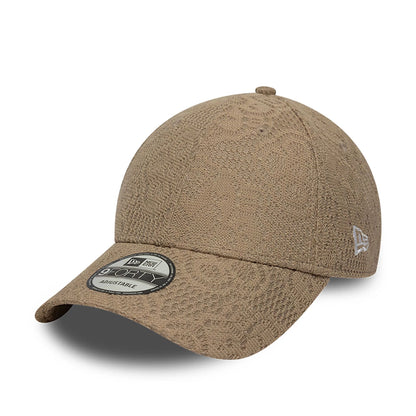 This is a New Era Neutral Lace Dark Beige 9FORTY Adjustable Cap 1