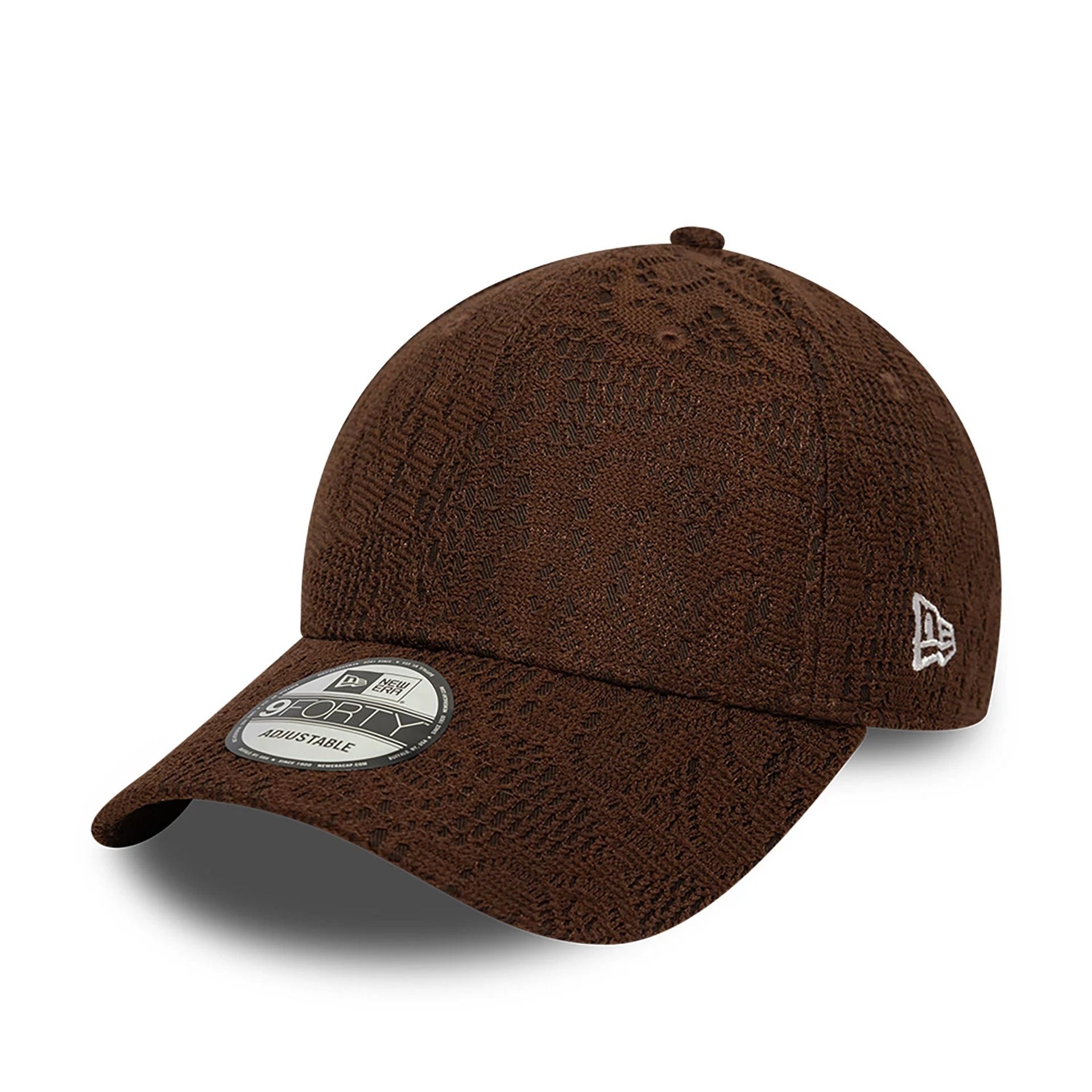 This is a New Era Neutral Lace Dark Brown 9FORTY Adjustable Cap 1