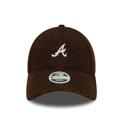 This is a Atlanta Braves Womens MLB Borg Dark Brown 9FORTY Adjustable Cap 2