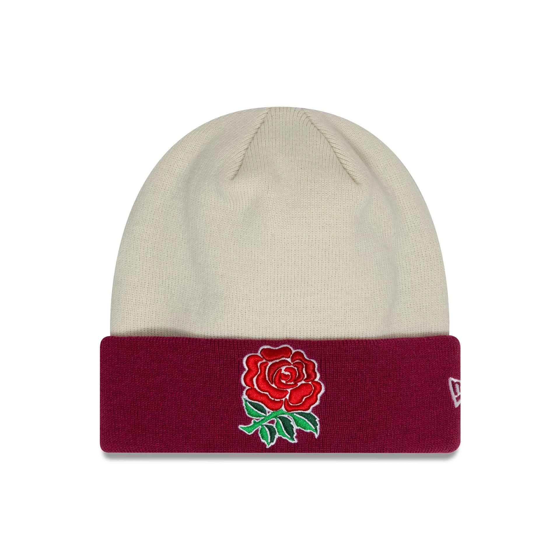 This is a Rugby Football Union Contrast Cream Cuff Knit Beanie Hat 1