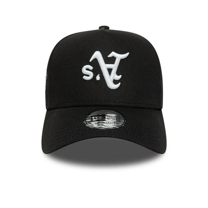 This is a Oakland Athletics Halloween Glow In The Dark Black 9FORTY A-Frame Adjustable Cap 3