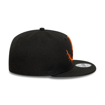 This is a LA Dodgers Pumpkin Black 9FIFTY Snapback Cap 6