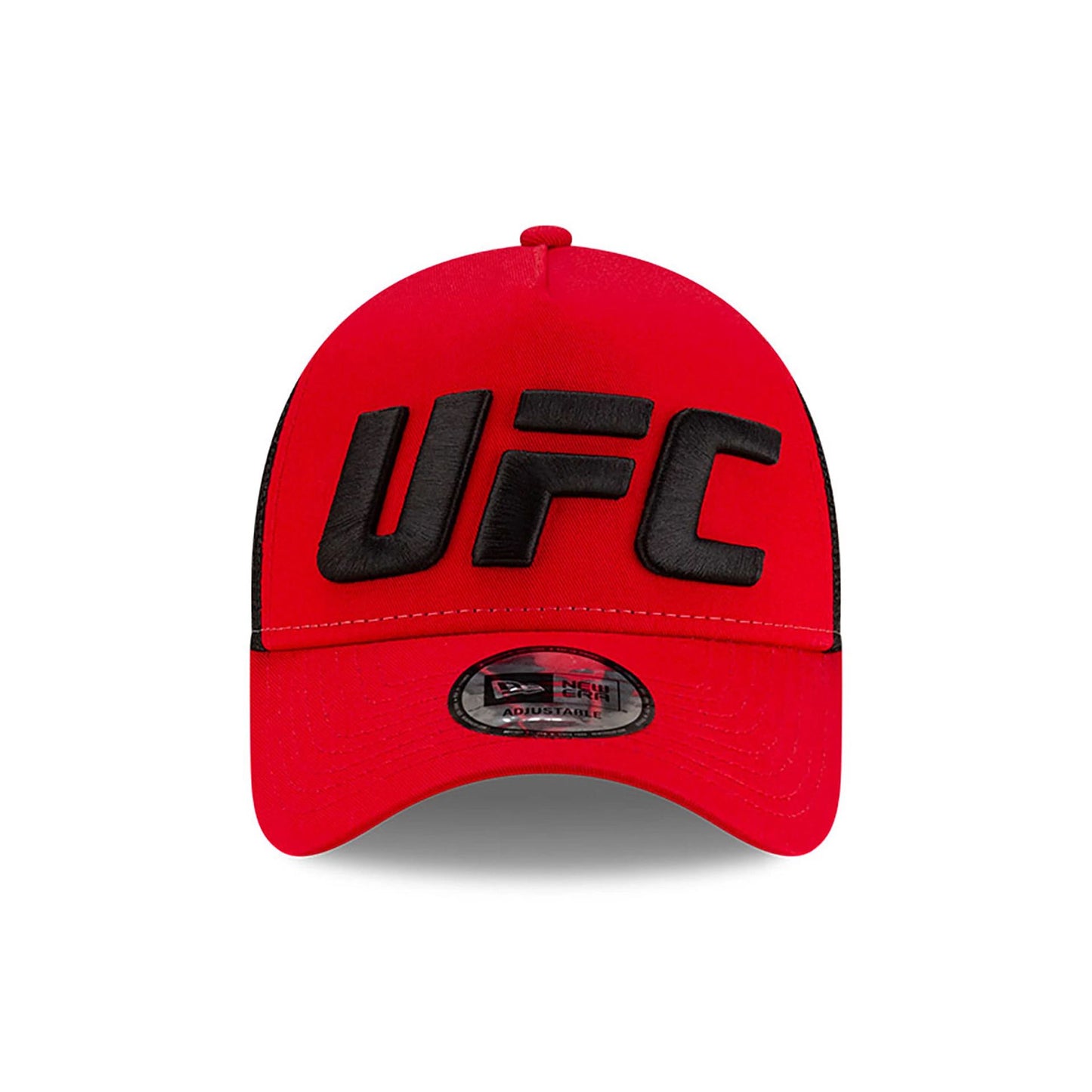 This is a Ultimate Fighting UFC MMA Red 9FORTY E-Frame Trucker Adjustable Cap 2