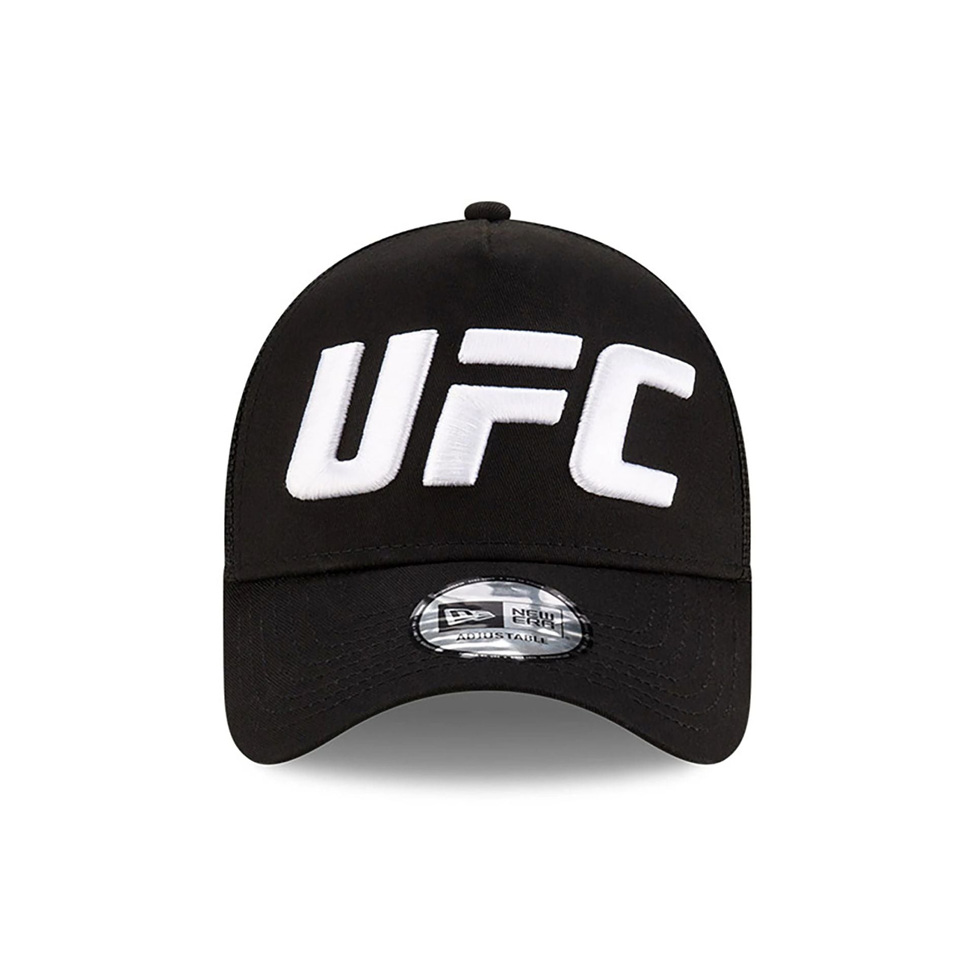 This is a UFC Ultimate Fighting UFC MMA Black 9FORTY E-Frame Trucker Adjustable Cap 2