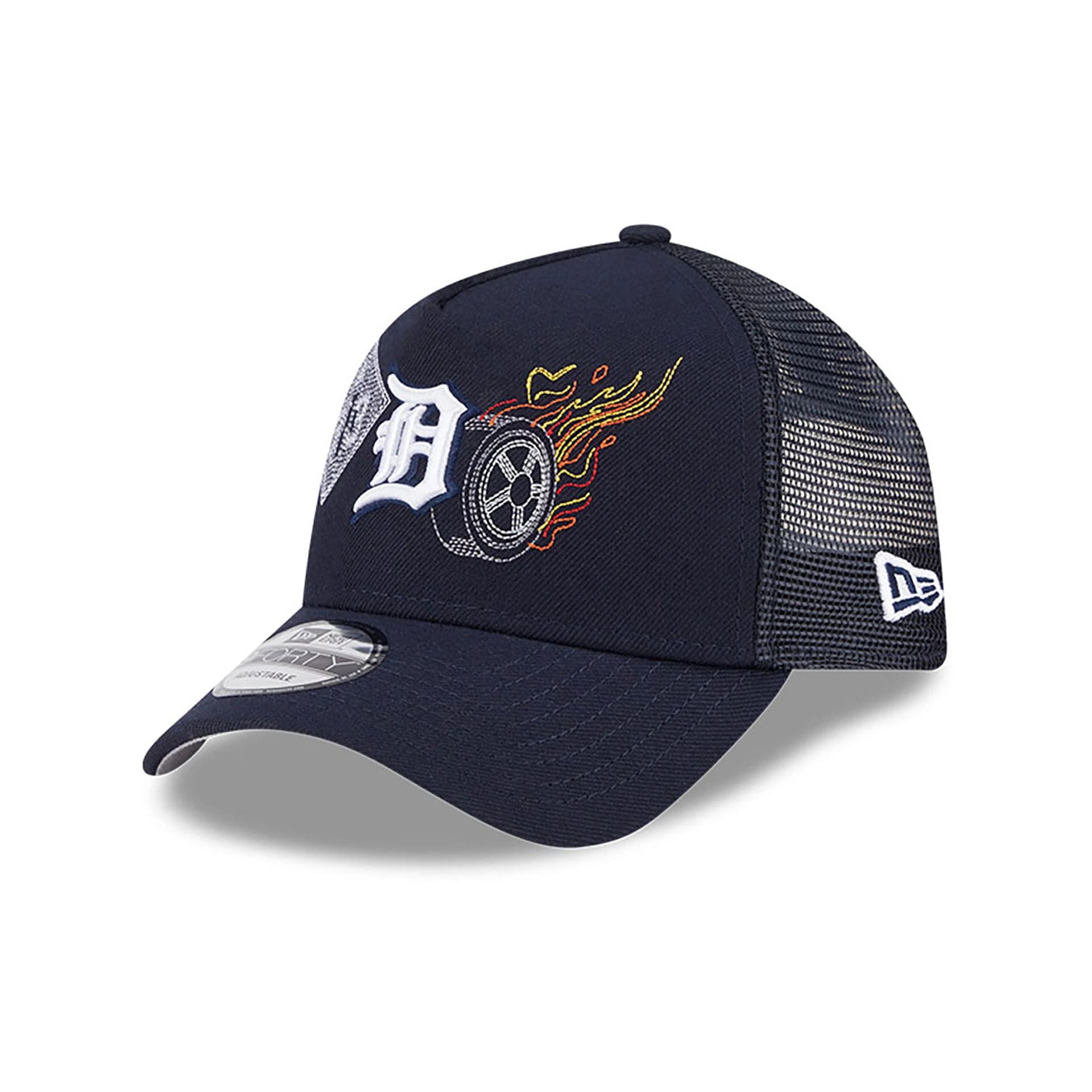 This is a Detroit Tigers State Stitch Navy 9FORTY A-Frame Adjustable Cap 1