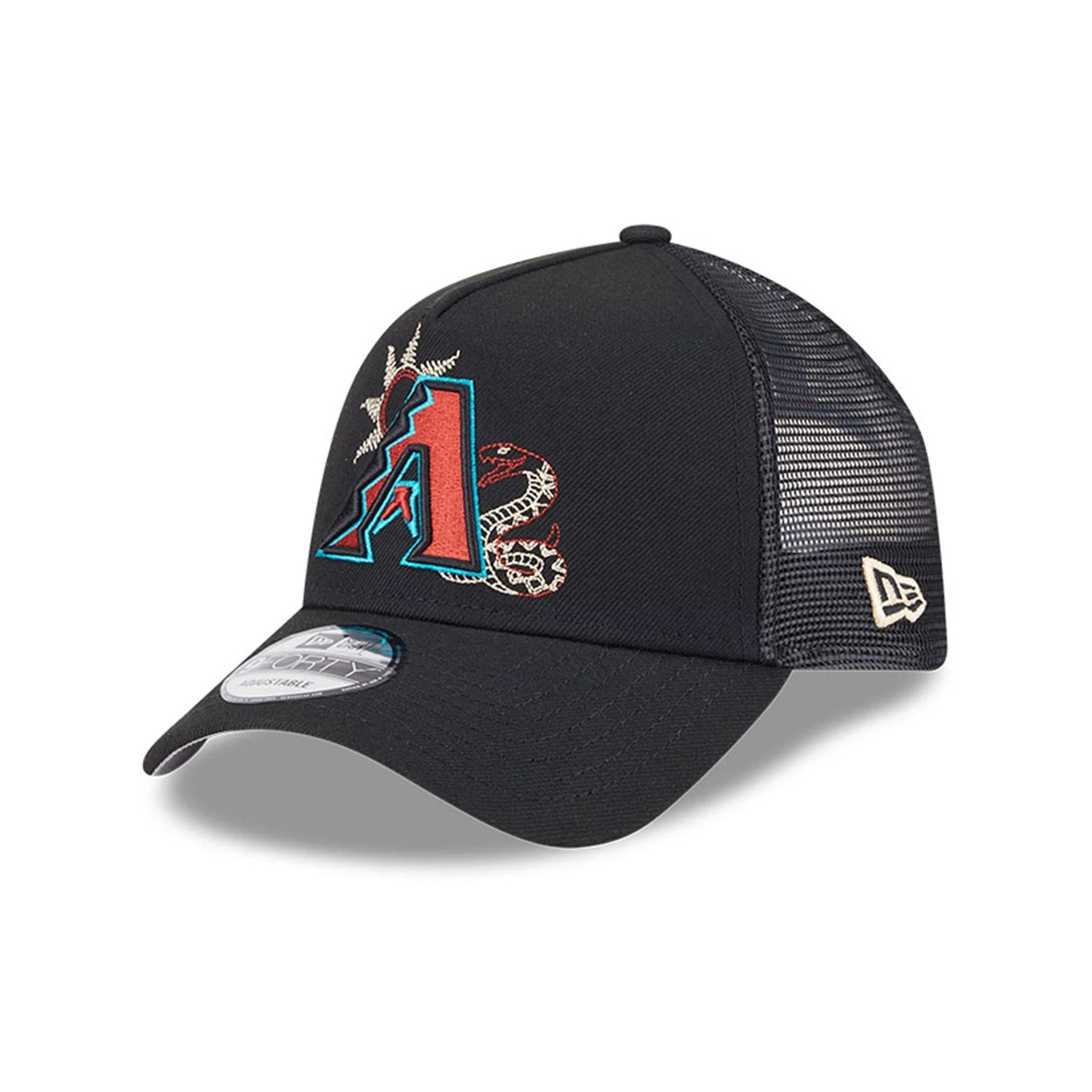 This is a Arizona Diamondbacks State Stitch Black 9FORTY A-Frame Adjustable Cap 1