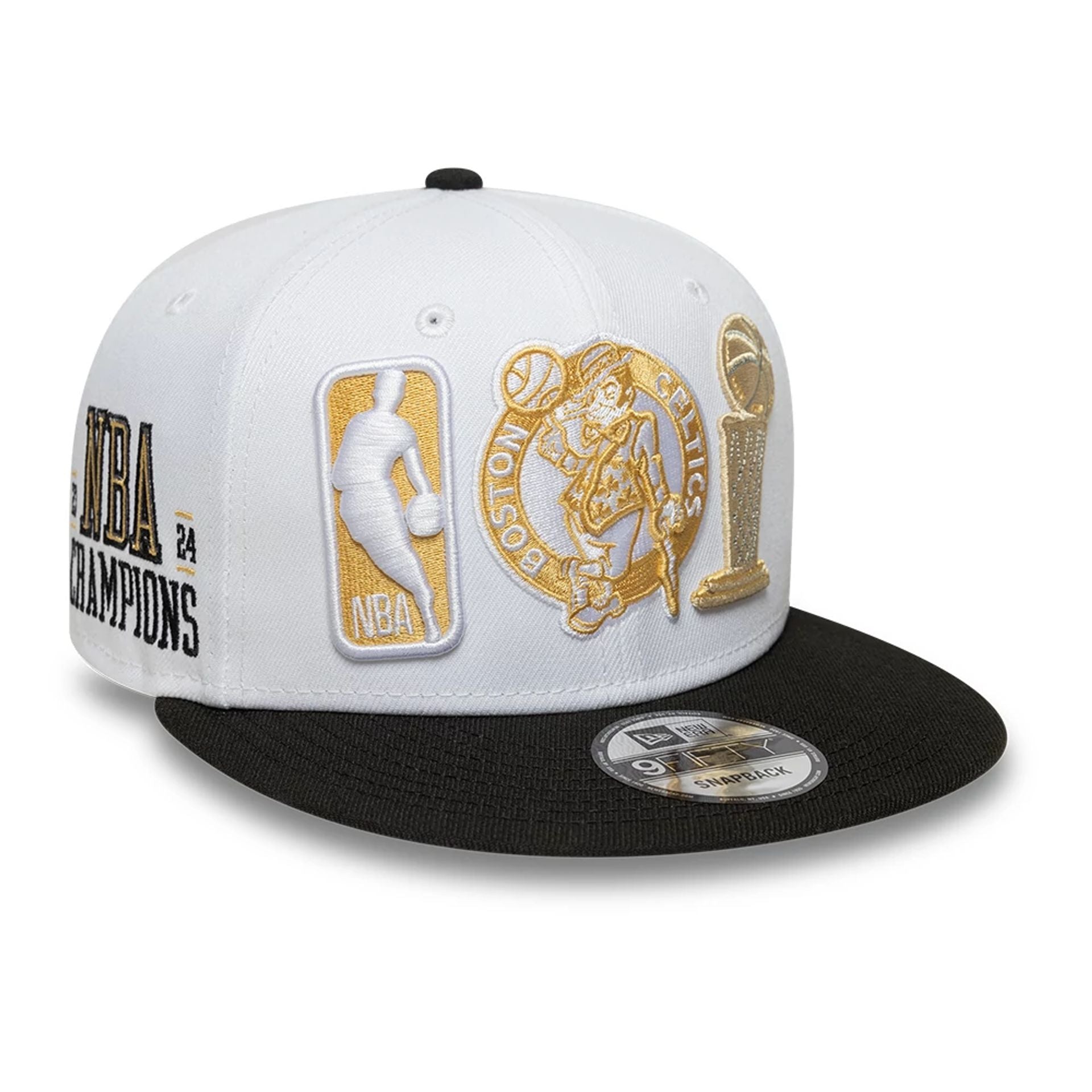 This is a Boston Celtics NBA Ring Ceremony White 9FIFTY Snapback Adjustable Cap 1