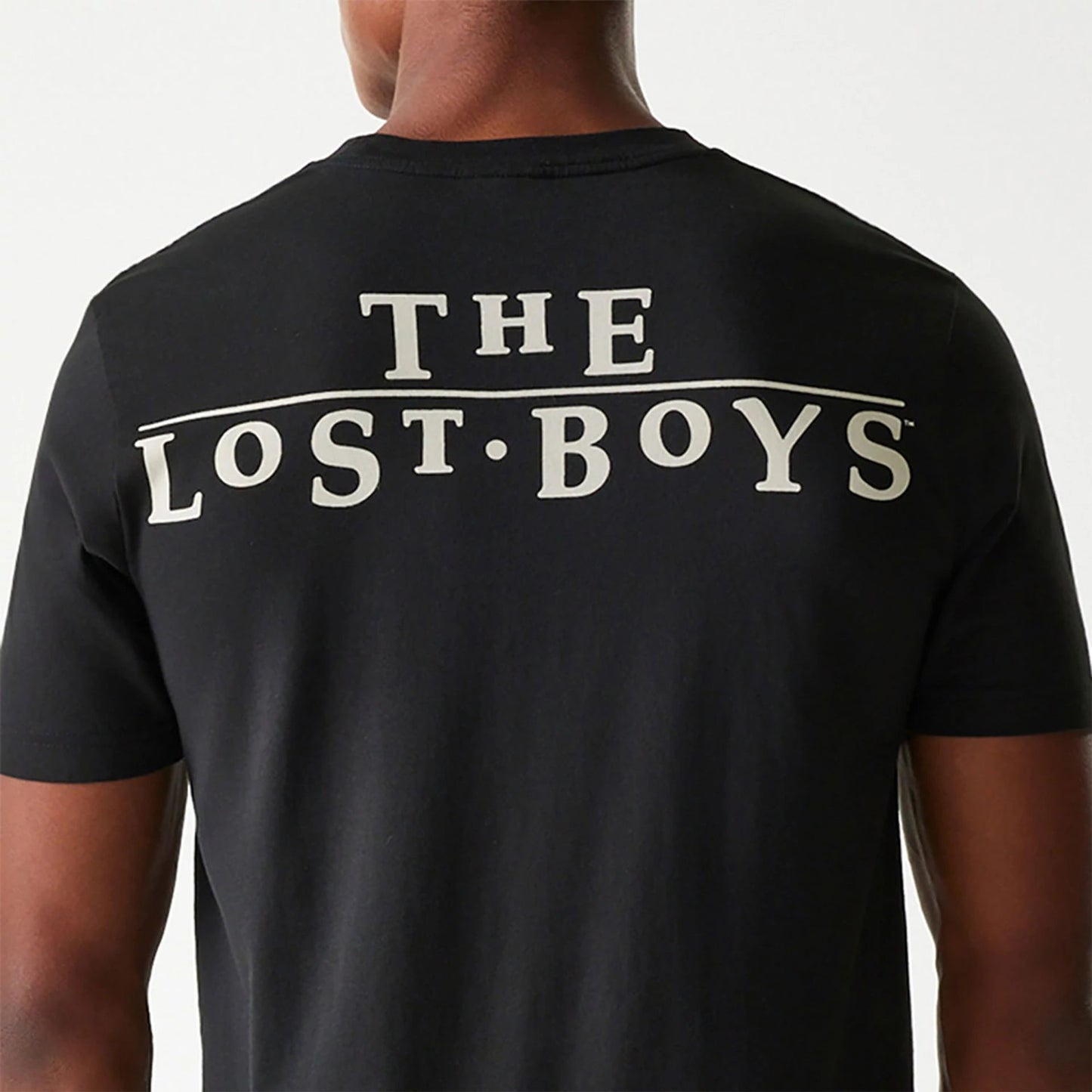 The Male model is wearing The Lost Boys Halloween Horror Black T-Shirt 7