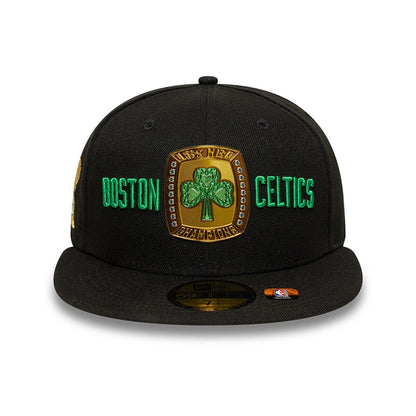 This is a Boston Celtics 18X Champions Black 59FIFTY Fitted Cap 3