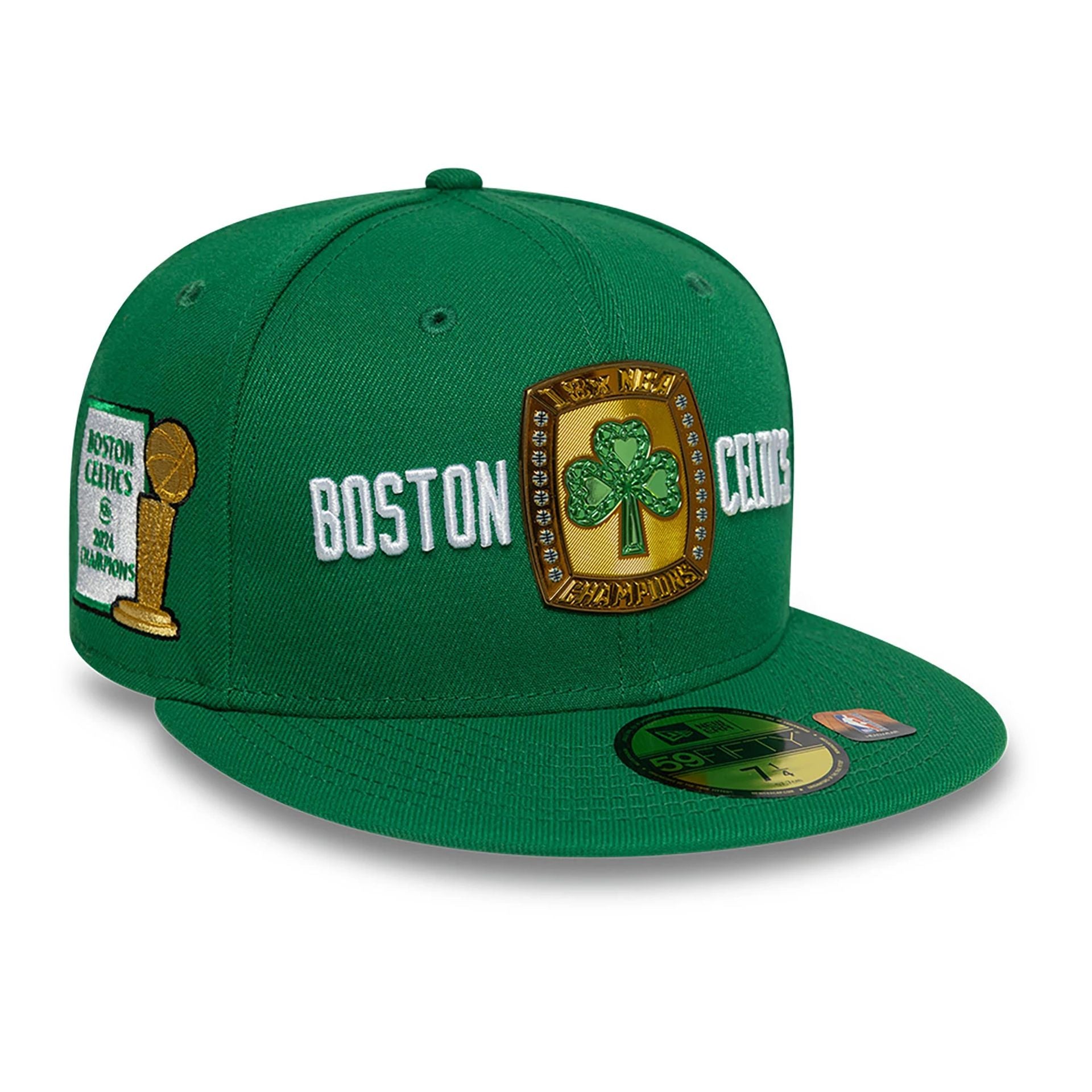 This is a Boston Celtics 18X Champions Green 59FIFTY Fitted Cap 1