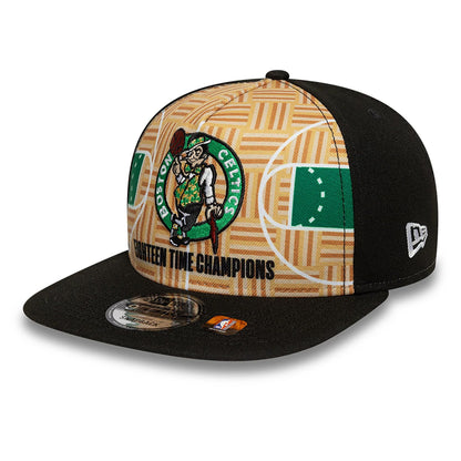 This is a Boston Celtics 18X Champions Black 9FIFTY A-Frame Adjustable Cap 4