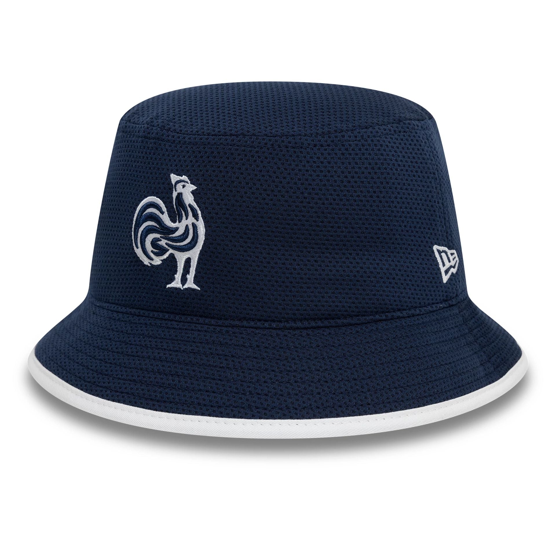 This is a French Federation Of Rugby Training Mesh Navy Bucket Adjustable Hat 1