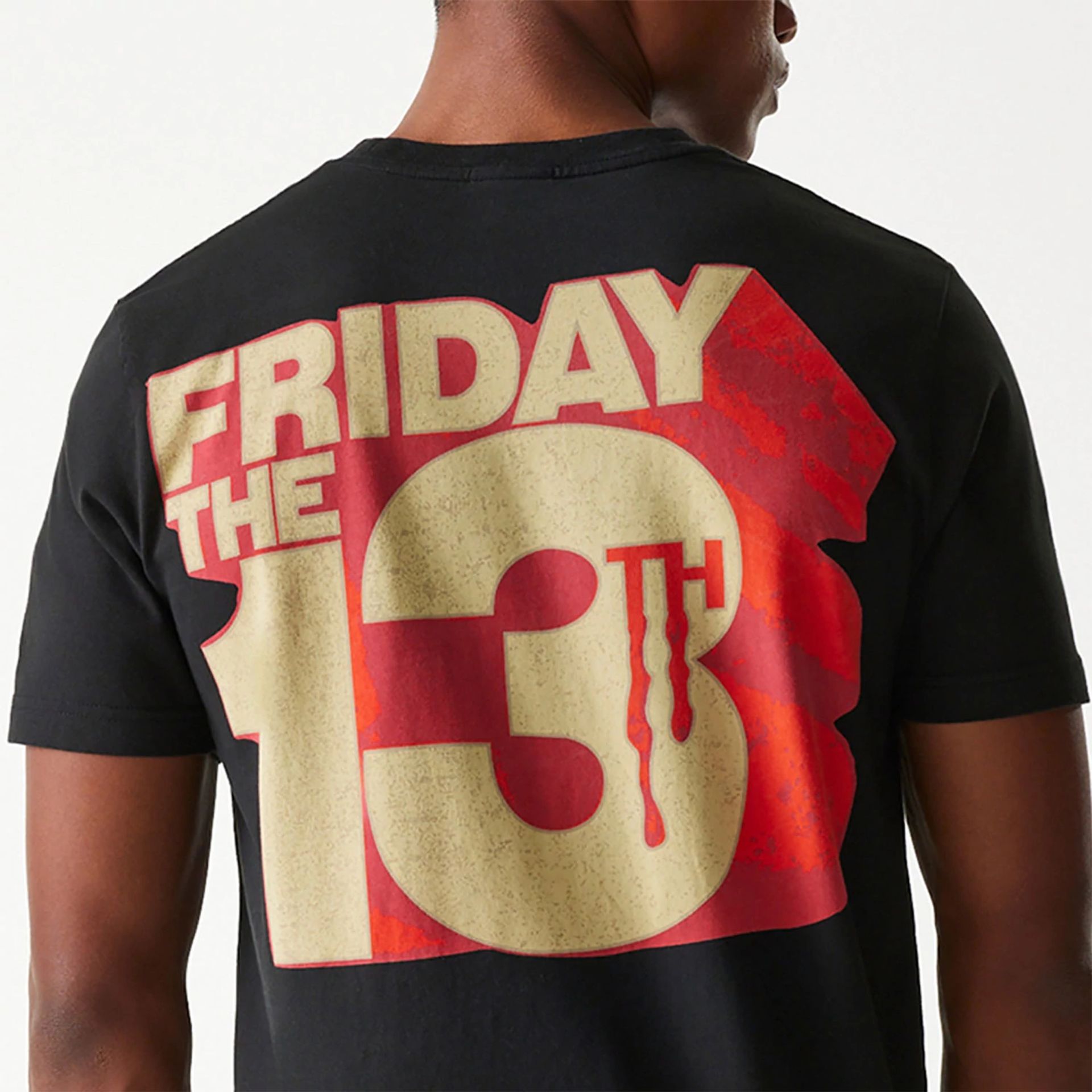 The Male model is wearing Friday The 13TH Halloween Horror Black T-Shirt 7