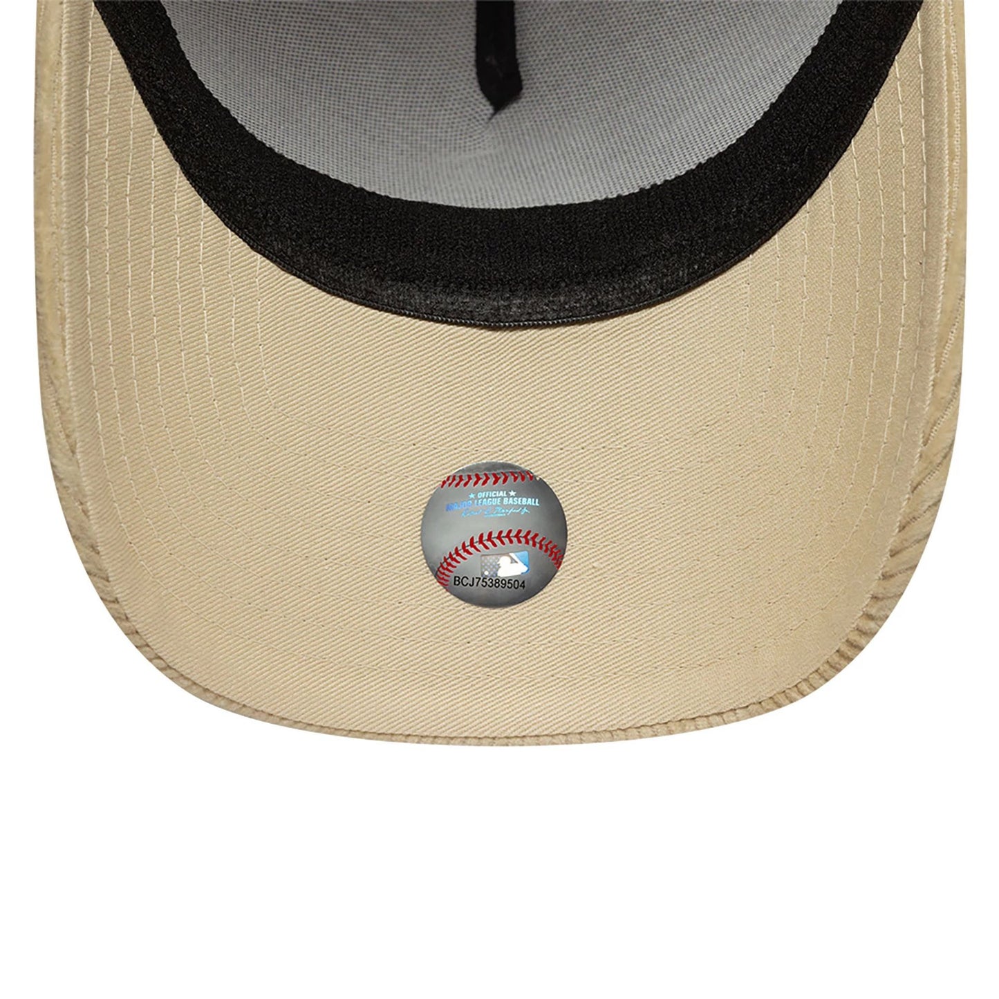 This is a LA Dodgers MLB Cord Light Beige 39THIRTY A-Frame Stretch Fit Cap 5