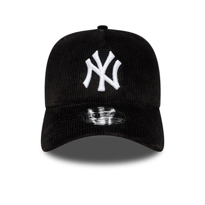 This is a New York Yankees MLB Cord Black 39THIRTY A-Frame Stretch Fit Cap 2