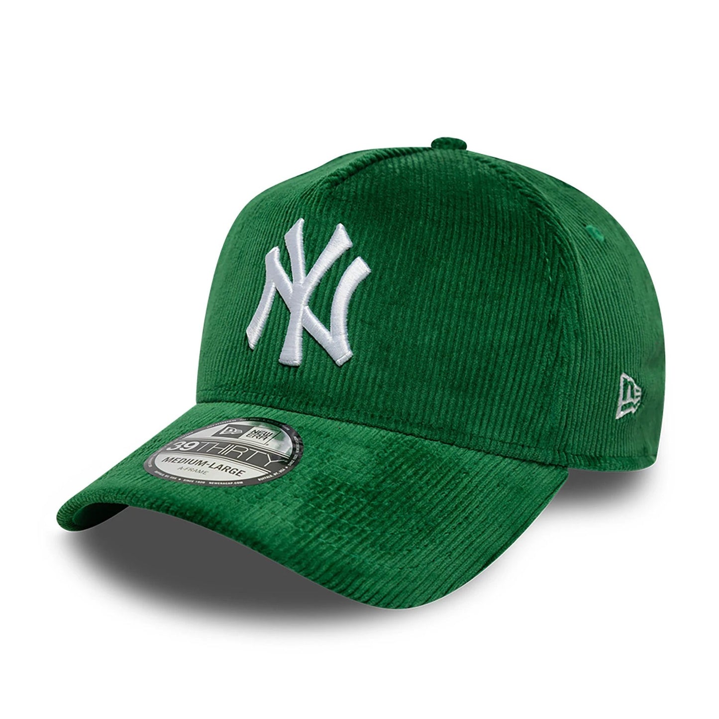 This is a New York Yankees MLB Cord Dark Green 39THIRTY A-Frame Stretch Fit Cap 1