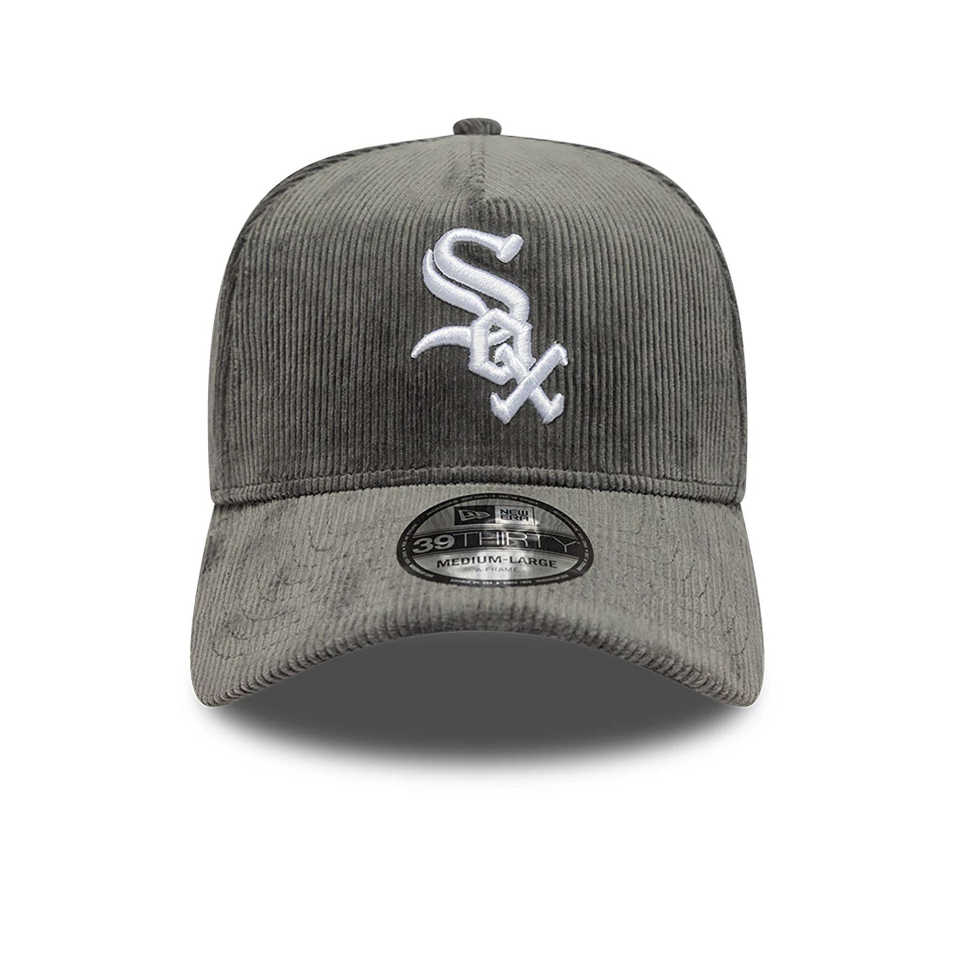 This is a Chicago White Sox MLB Cord Grey 39THIRTY A-Frame Stretch Fit Cap 2