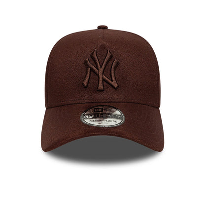 This is a New York Yankees MLB Suede Dark Brown 39THIRTY A-Frame Stretch Fit Cap 2