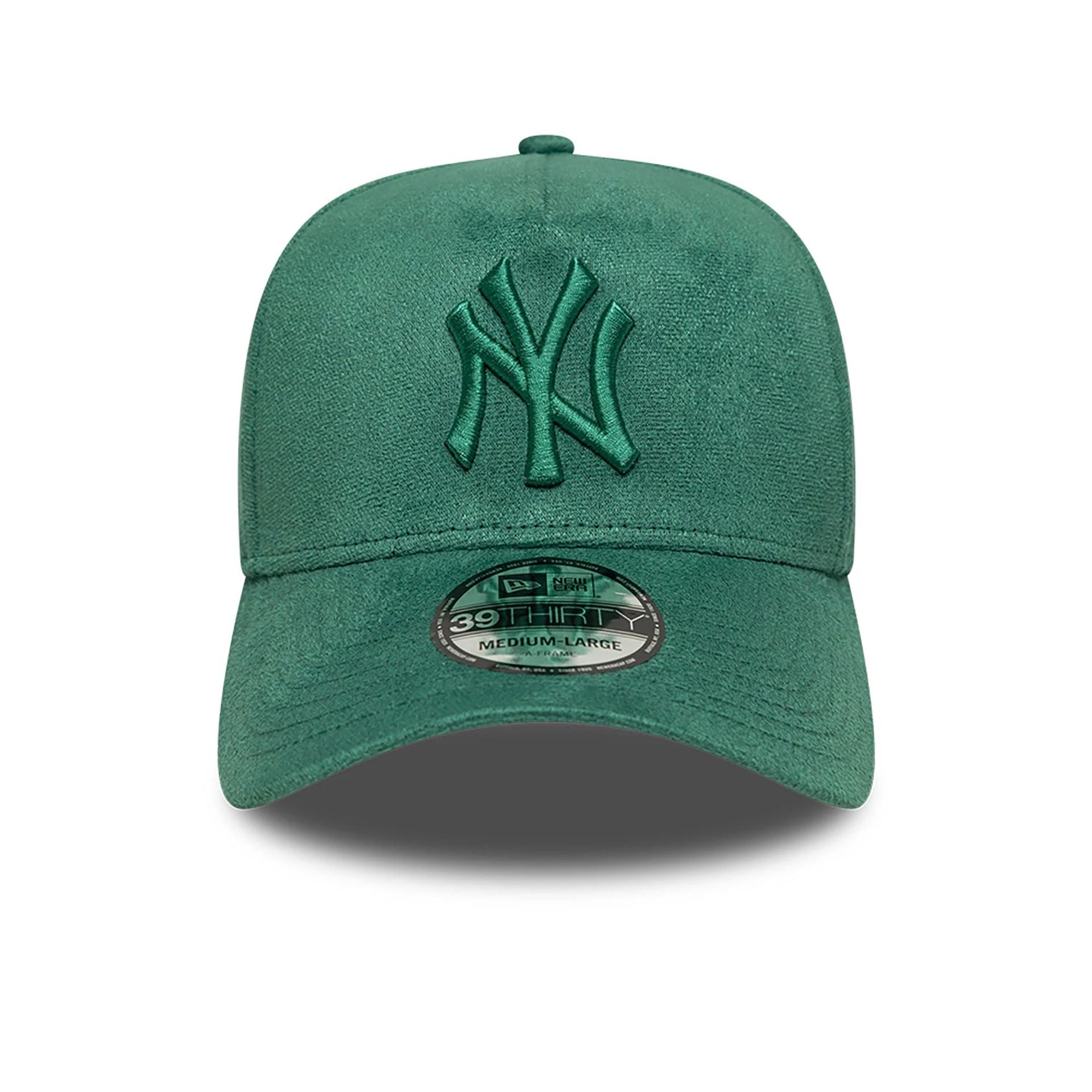 This is a New York Yankees MLB Suede Dark Green 39THIRTY A-Frame Stretch Fit Cap 2