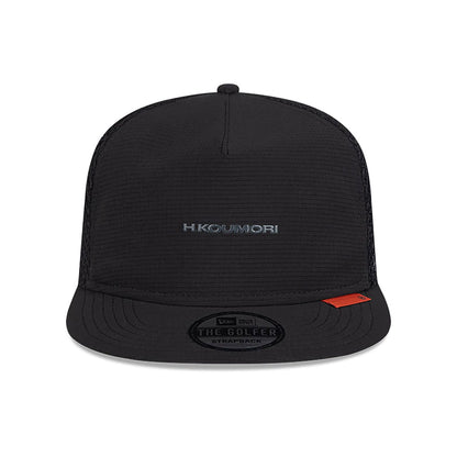 This is a Hermanos Koumori x New Era Black Golfer Adjustable Cap 3