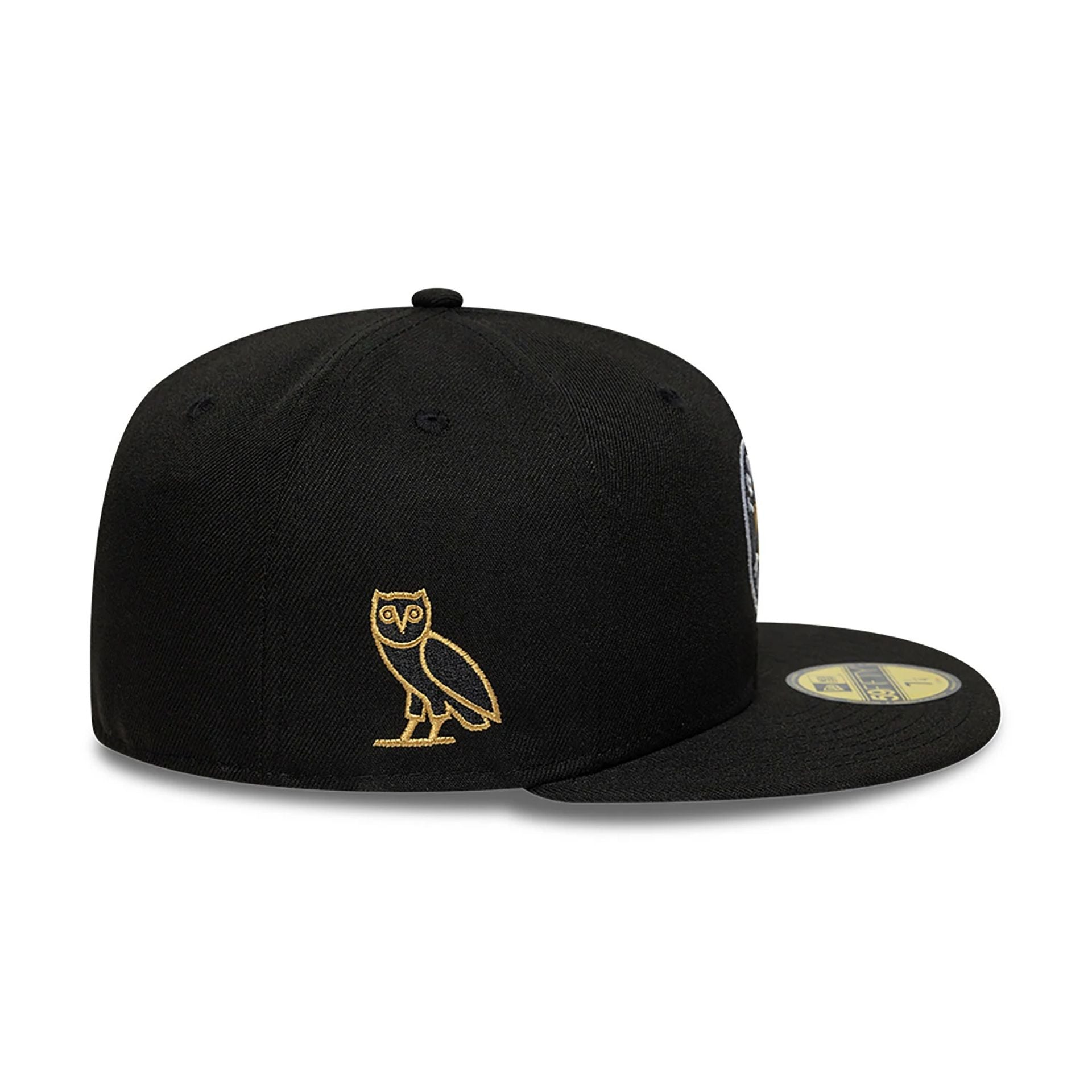 This is a Toronto Raptors OVO x NBA 2024 Black 59FIFTY Fitted Cap 6