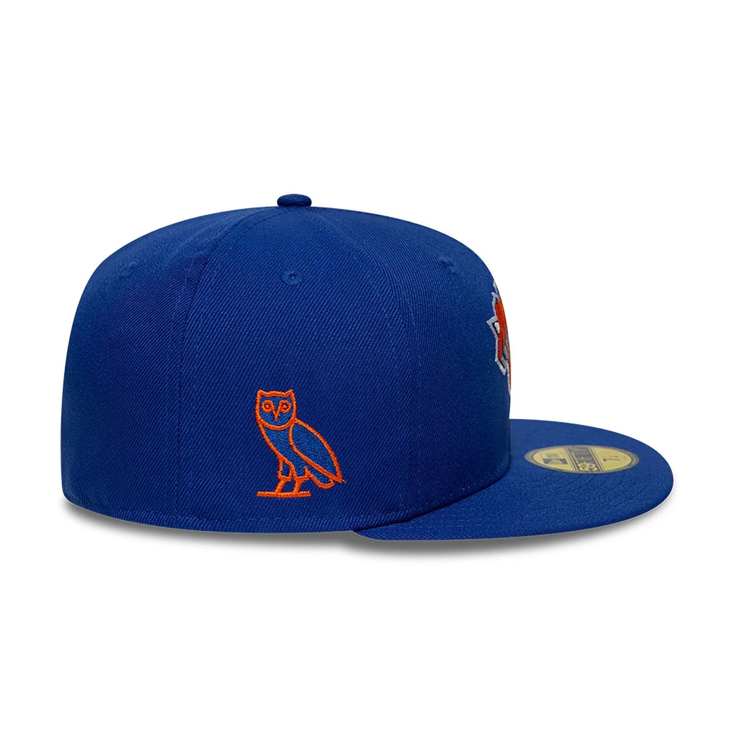 This is a New York Knicks OVO x NBA 2024 Blue 59FIFTY Fitted Cap 6