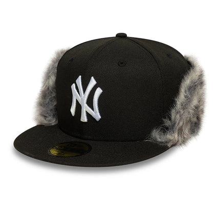 This is a New York Yankees MLB World Series Black 59FIFTY Fitted Downflap Cap 6