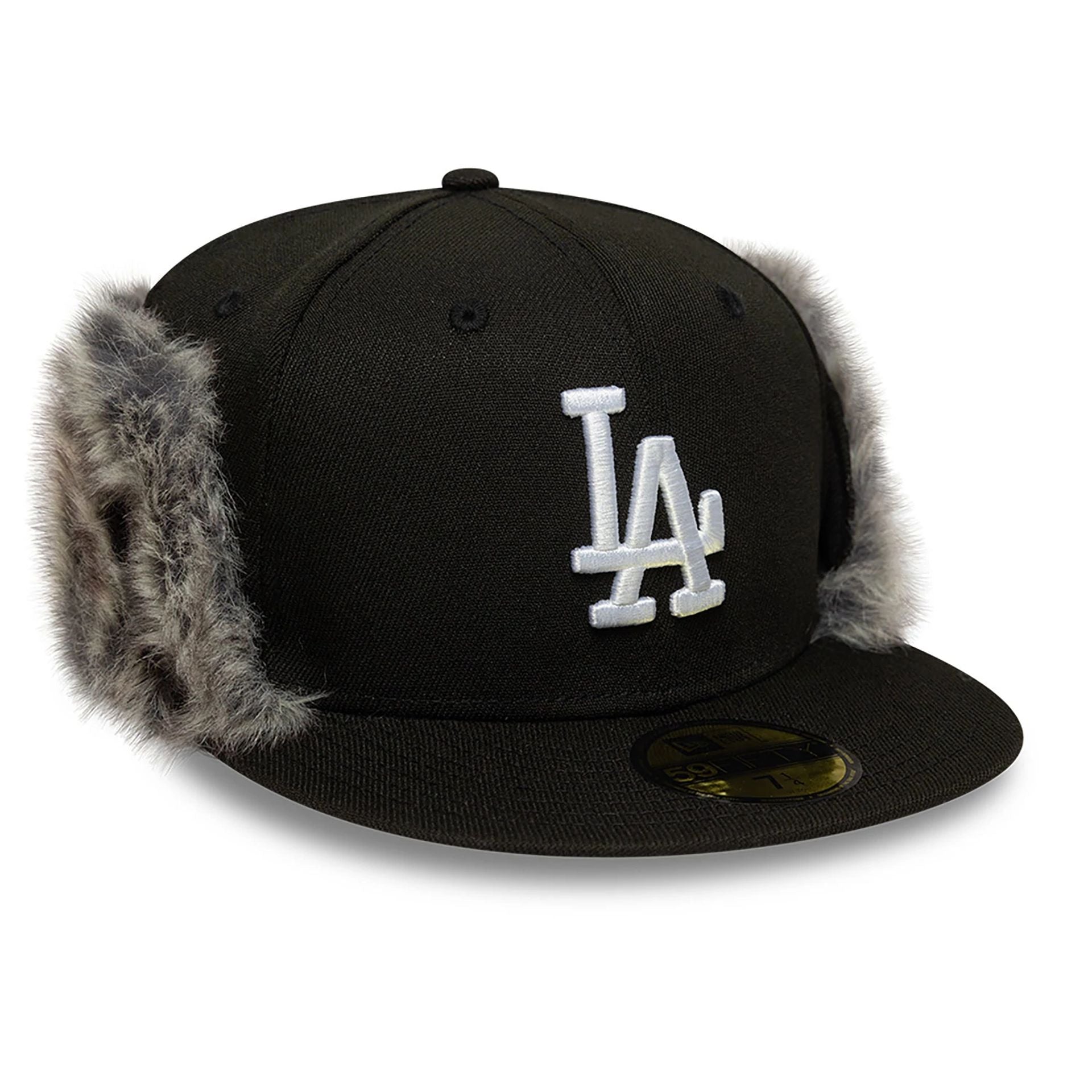 This is a LA Dodgers MLB World Series Black 59FIFTY Fitted Downflap Cap 1