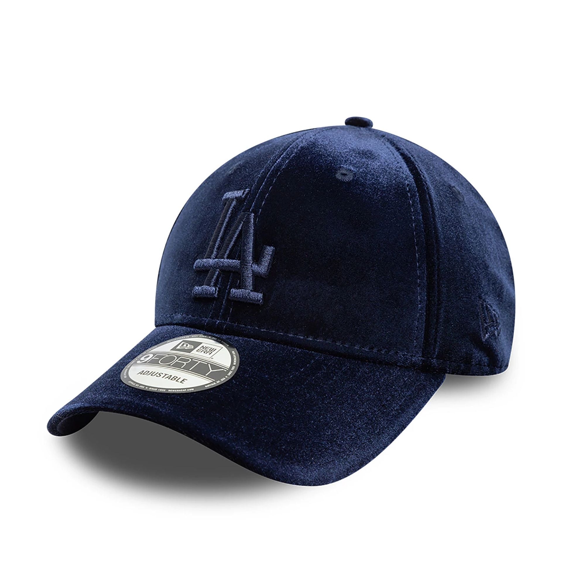 This is a LA Dodgers Tonal Velvet Navy 9FORTY Adjustable Cap 1