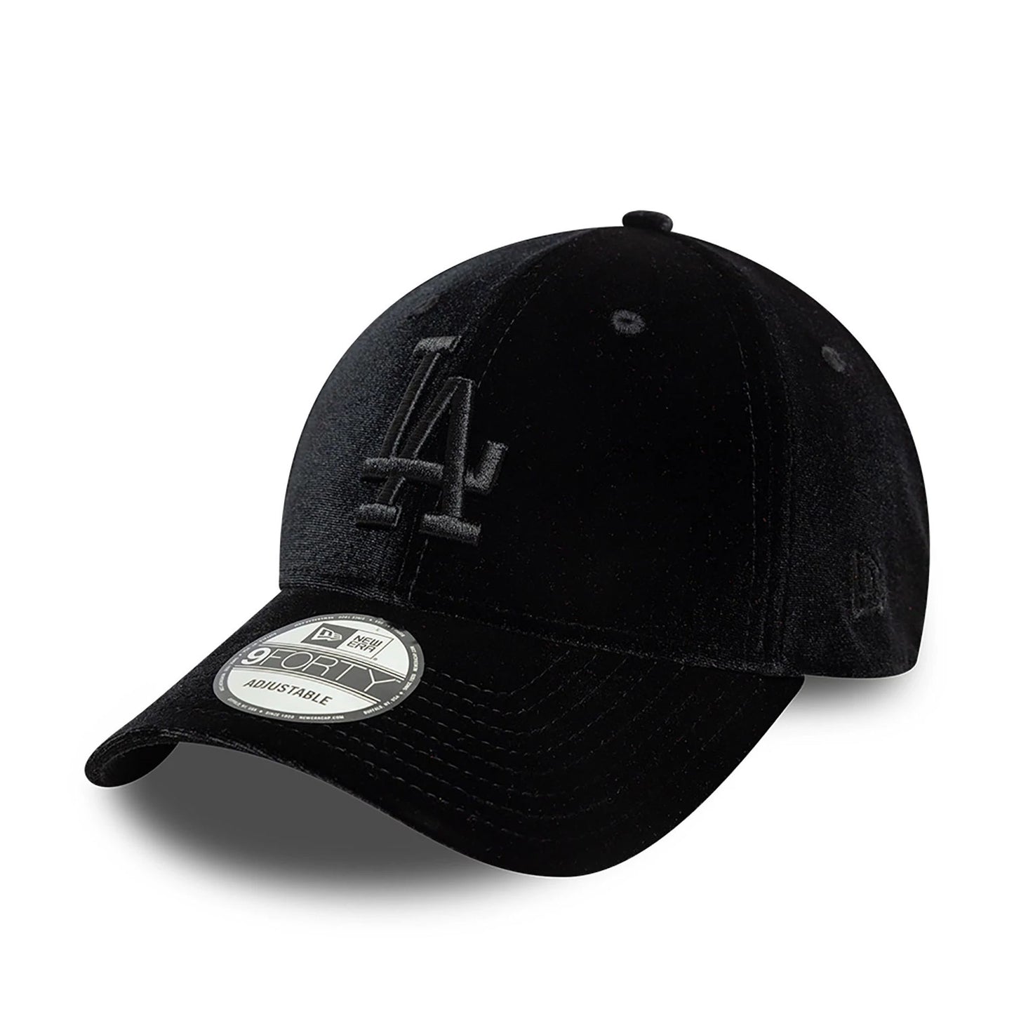 This is a LA Dodgers Tonal Velvet Black 9FORTY Adjustable Cap 1