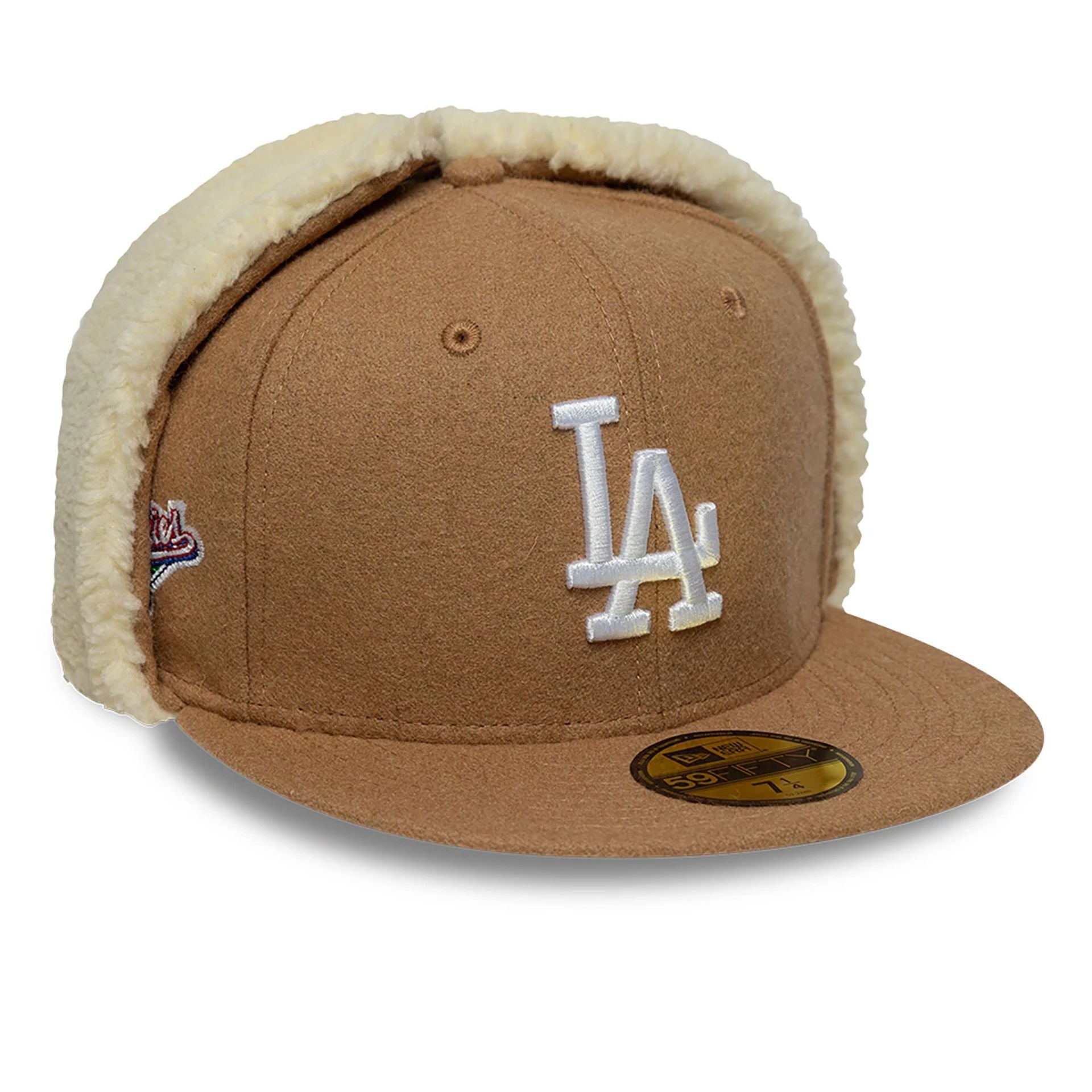 This is a LA Dodgers Image Dark Brown Dogear 59FIFTY Fitted Cap 1