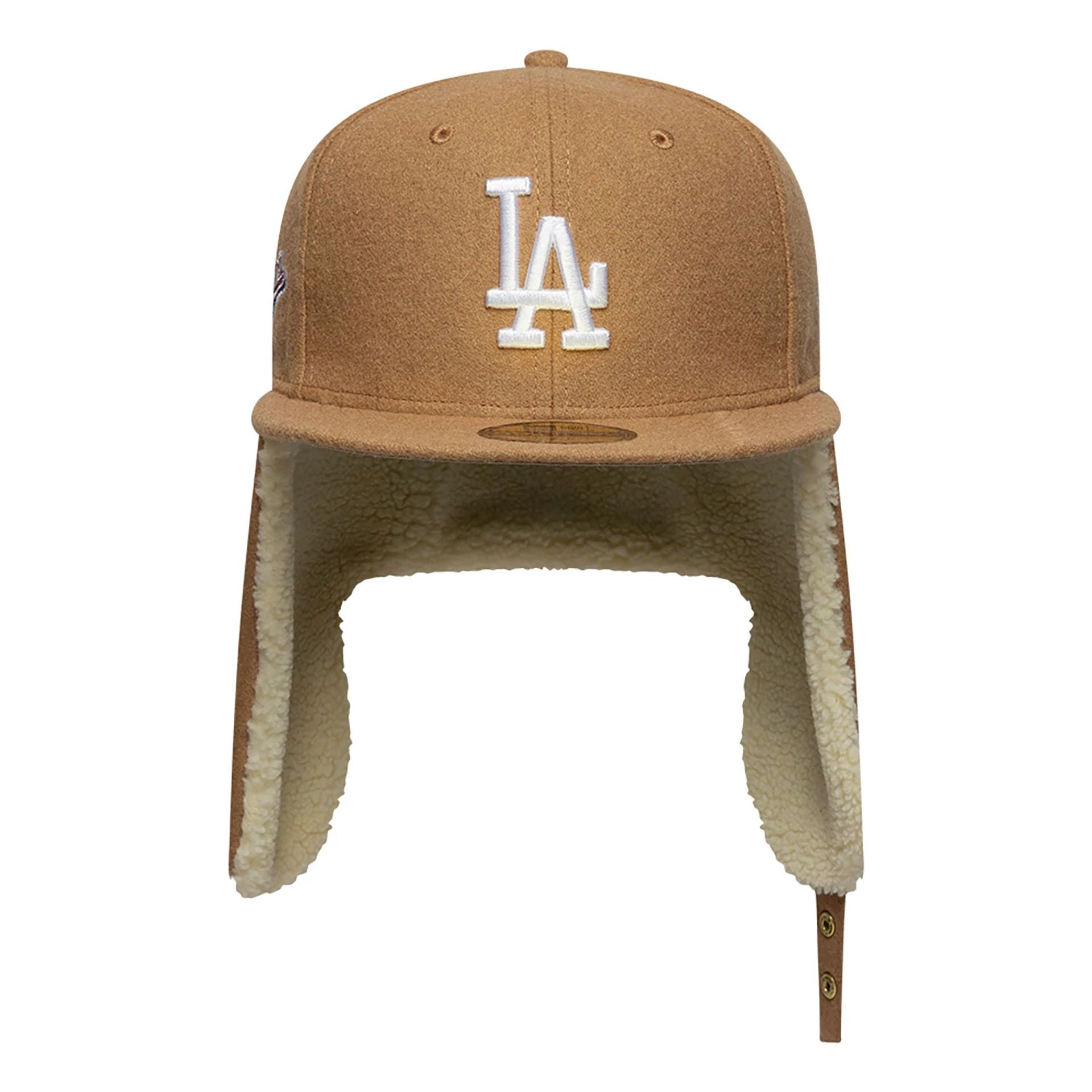 This is a LA Dodgers Image Dark Brown Dogear 59FIFTY Fitted Cap 4