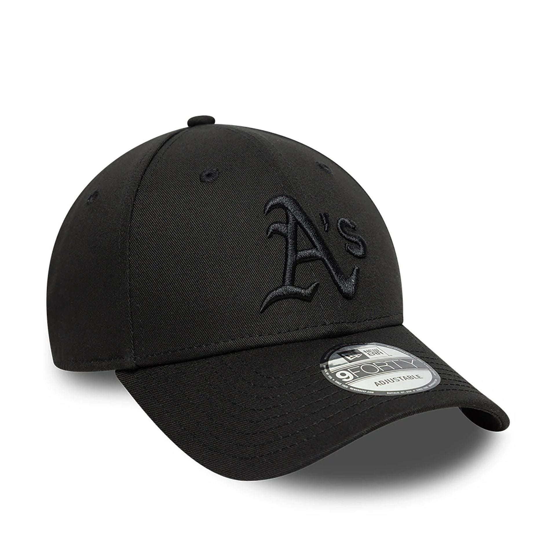 This is a Oakland Athletics Satin Lined Black 9FORTY Adjustable Cap 3